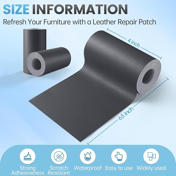 Leather Repair Patch Tape Kit, Vinyl Leather Repair Kit - Image 2