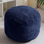 HIGOGOGO Round Stuffed Pouf Ottoman, Corduroy Poufs - Image 7
