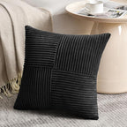 Fancy Homi 2 Packs Black Euro Decorative Throw Pillow Covers 26x26 Inch - Image 2