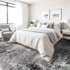 Washable Area Rug 9x12 Living Room – Neutral Modern Abstract Large Carpet - Image 4
