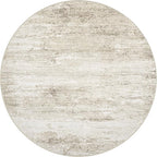 Washable Round Rug 4ft for Bedroom: Circle Neutral Soft Rug Abstract Non Slip - Image 9