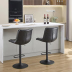 FIRAVOE Bar Stools Set of 2, Adjustable Counter Height Bar Stools 24"-33" - Image 7
