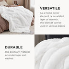 Bedsure GentleSoft Fluffy White Blankets Queen Size - Image 4