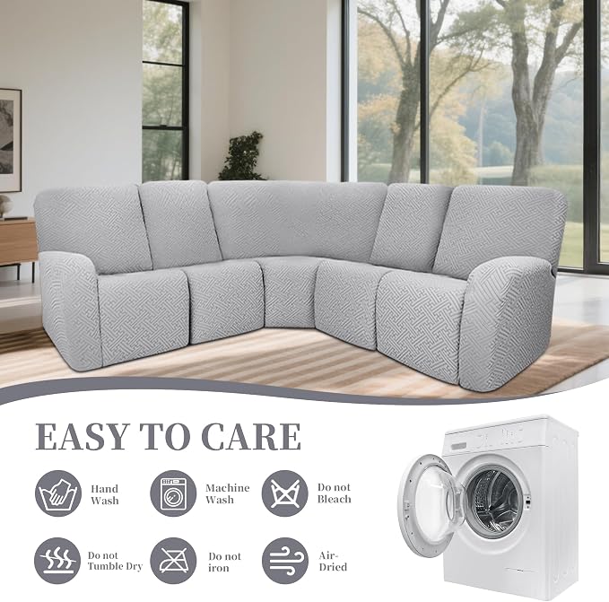 100% Waterproof Sectional Recliner Couch Covers - Image 8