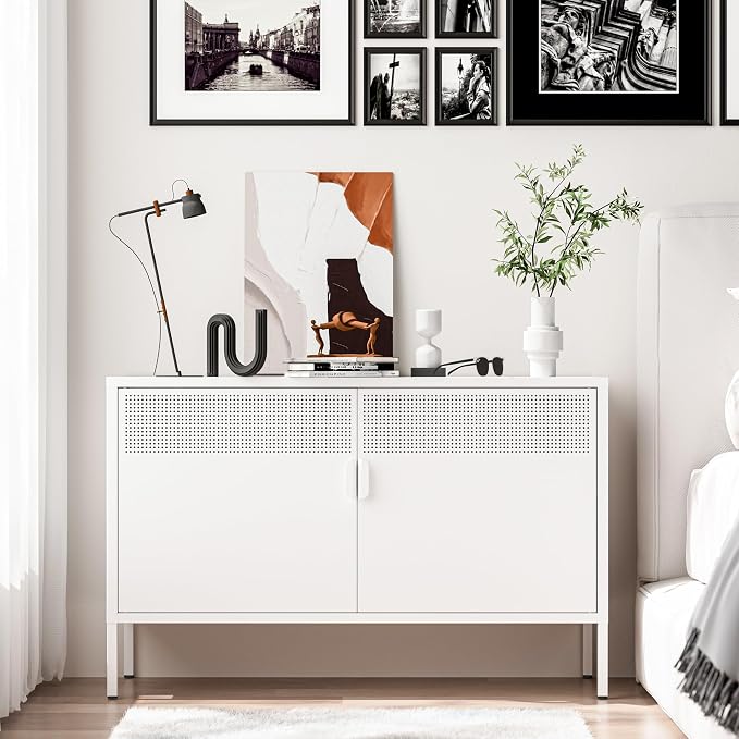 Washsemba 2 Door Storage Sideboard, Metal Storage Cabinet by Washsemba