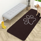 OLANLY Dog Door Mat for Muddy Paws 59x24, Paw Print Design Chenille Mud Mat | by OLANLY