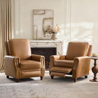 HULALA HOME Genuine Leather Manual Recliner Chairs Set of 2 - Image 10