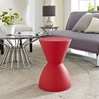 Modway Haste Contemporary Modern Hourglass Accent Stool in Red - Image 2