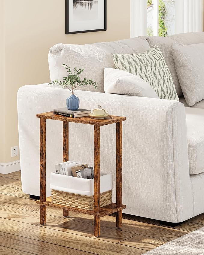 TUTOTAK Small Side Table, Narrow End Table, Skinny Sofa Table, Slim Nightstand by ChoosetutotakFurnitureBuildYourCozyHome