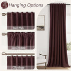 100% Blackout Curtains 90 Inch Length 2 Panels Set - Image 4