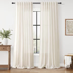Modern Linen Curtains 96 Inches Long by Nanspring