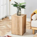 Rustic Natural Rectangular End Coffee Table, Modern Elegant Bedside Nightstand by KTRolster