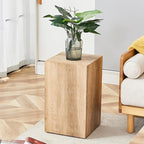 Rustic Natural Rectangular End Coffee Table, Modern Elegant Bedside Nightstand by KTRolster