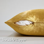 GIGIZAZA Gold Velvet Pillow Covers 20x20 Decorative Pillows Pack of 2 | Throw - Image 4