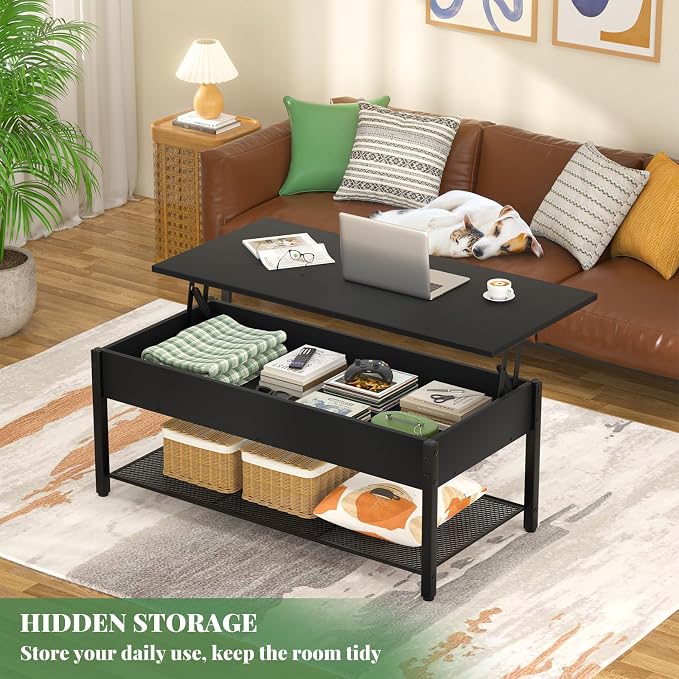 Homieasy 41.7" Lift Top Coffee Table - Image 4