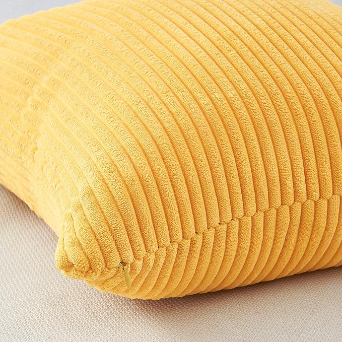 Topfinel Corduroy Pillow Covers 20x20 Blue and Orange Decorative Boho Pillow - Image 7
