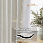 Extra Long 144 Inch Boho 100% Blackout Curtains Room Darkening Noise Reducing - Image 4