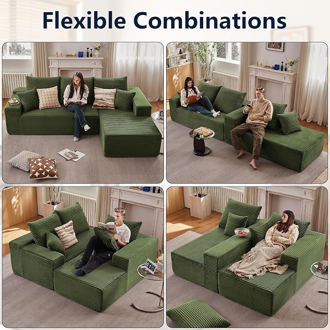 108" Modular Sectional Sofa, Sponge Sofa - Image 3
