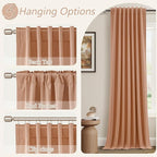 100% Blackout Curtains 90 Inch Length 2 Panels Set - Image 6