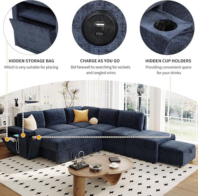 Merax L-Shaped Modular Sectional Sofa - Image 5