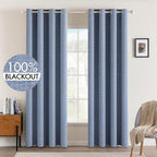 MIULEE 100% Blackout Linen Curtains by MIULEE