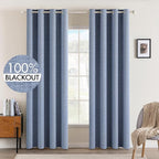 MIULEE 100% Blackout Linen Curtains by MIULEE