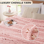 L'AGRATY Chunky Knit Throw Blanket - Image 3