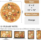 DUKINO 6ft Round Rug, Soft Washable Circle Rug - Image 2