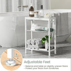 End Table Set of 2 for Small Space, 3-Tier Narrow Side Table - Image 5