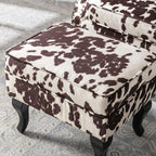 Mid Century Modern Accent Chair Upholstered Armchair Comfy Velvet Tufted - Image 5