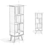 SIMPLIHOME Draper 22 inch Mid-Century Modern 6 Cubbie Bookcase - Image 12