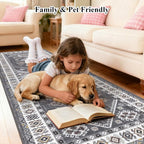 HEBE Boho Kitchen Mats for Floor 24''x60'', Non Slip Washable Runner Rug | - Image 3