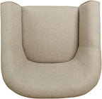 HomePop Barrel Shaped Accent Chair, Light Brown - Image 7