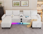 Sectional Couches for Living Room, 4 Seat Sectional Sofa by HYZQ