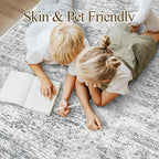 Soalmost Washable Area Rug 8x10 Large Soft Grey Rugs - Image 3