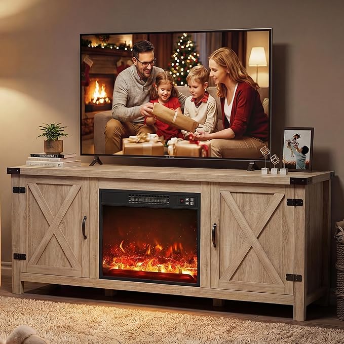 YESHOMY Fireplace TV Stand by SearchallYESHOMY