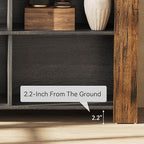 LITTLE TREE TV Stand with Storage, 63-Inch Entertainment Center with Shelves - Image 5