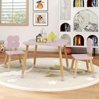 Costzon Kids Table and Chairs, Wooden Toddler Desk Set - Image 2