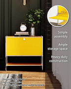 Metal Sidetable with Flap Door, 27.5" Height - Image 4