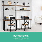 Computer Desk with Storage Shelves, Home Office Writing Desk, Bookshelf Laptop - Image 4