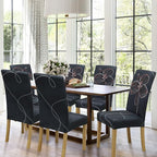 BIETYONE Stretch Dining Chair Covers Set of 6, Soft Removable Washable Kitchen - Image 2