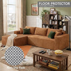 108" Boneless Couch Modular Sectional Sofa, L-Shaped Couch - Image 4