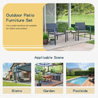 Homall 3 Pieces Patio Furniture Set Outdoor Patio Conversation Textilene Bistro - Image 3
