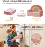 little dove Extra Wide Soft Toddler Couch Fold Out, Comfy Toddler Chair - Image 8