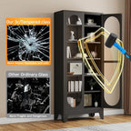 PAOFIN 75" H Locking Display Cabinet - Image 5