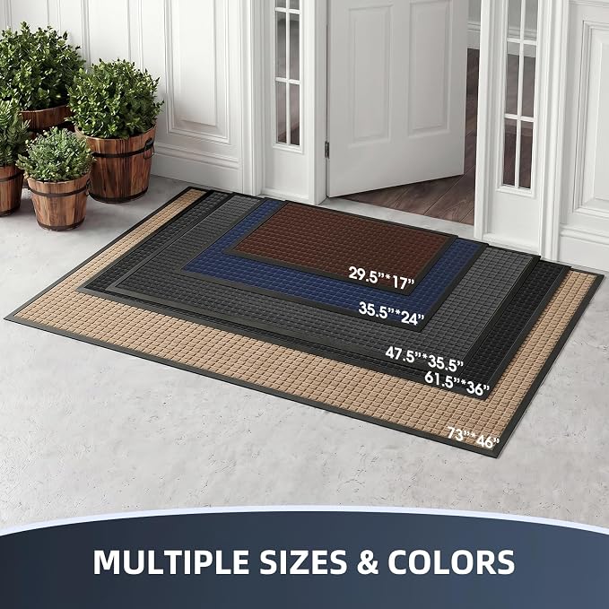 Front Door Mat Outside Entrance, Heavy Duty Waterproof Doormat | 61.5"x36" - Image 5