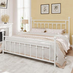 SHA CERLIN 14" King Size Metal Platform Bed Frame/Victorian Headboard and - Image 3