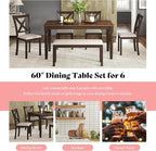 AMERLIFE 6-Piece Farmhouse Dining Table Set - Image 6