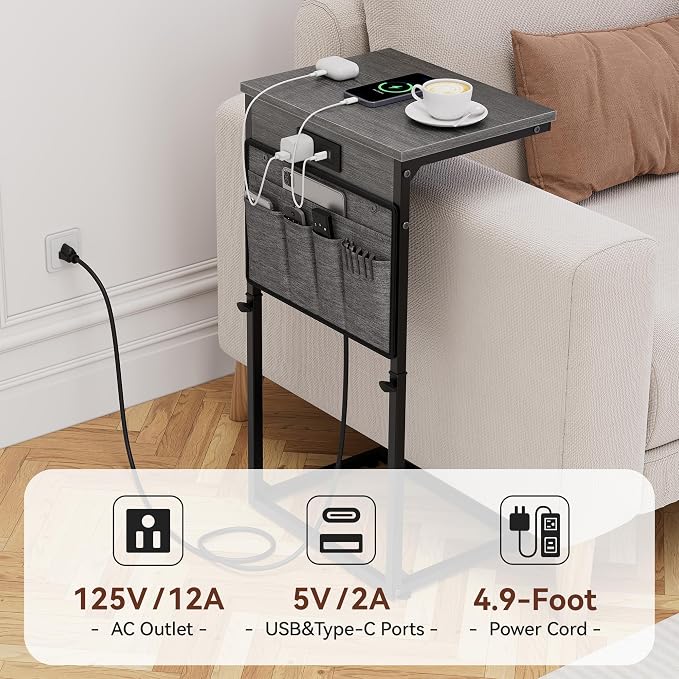 Vagusicc C-Shaped End Table Set of 2 - Image 7