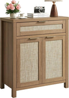 HOKYHOKY Rattan Sideboard Buffet Cabinet, Boho Storage Cabinet by HOKYHOKY